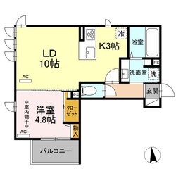 Ｄ-ＲＯＯＭ 白萩町の物件間取画像